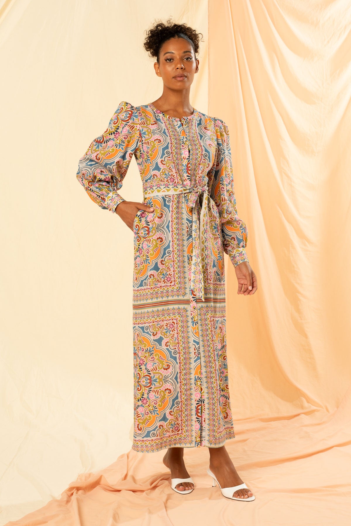 Women s Maxi Shirt Dress in Fortuna Billie