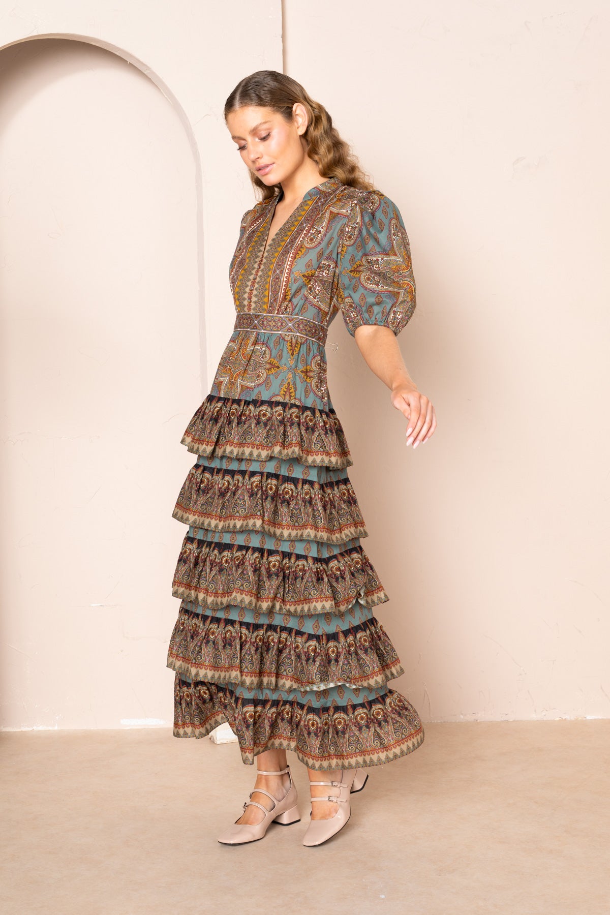 Erika Multi Tiered Maxi Dress