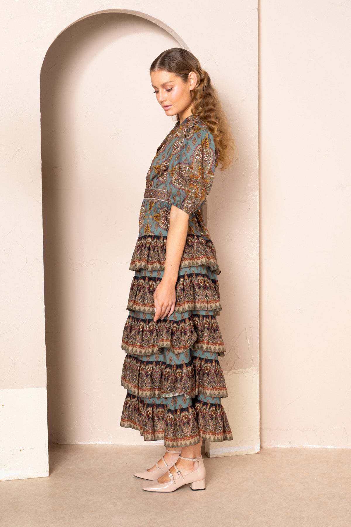 Erika Multi Tiered Maxi Dress