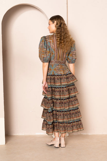 Erika Multi Tiered Maxi Dress