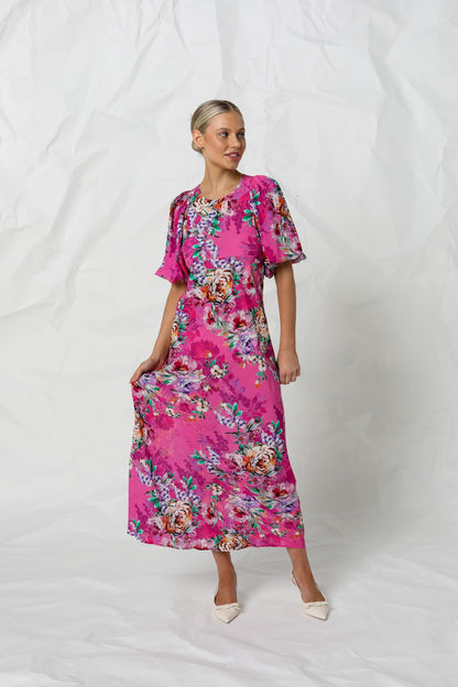 Women's Maxi Dress in Pink | Rebecca