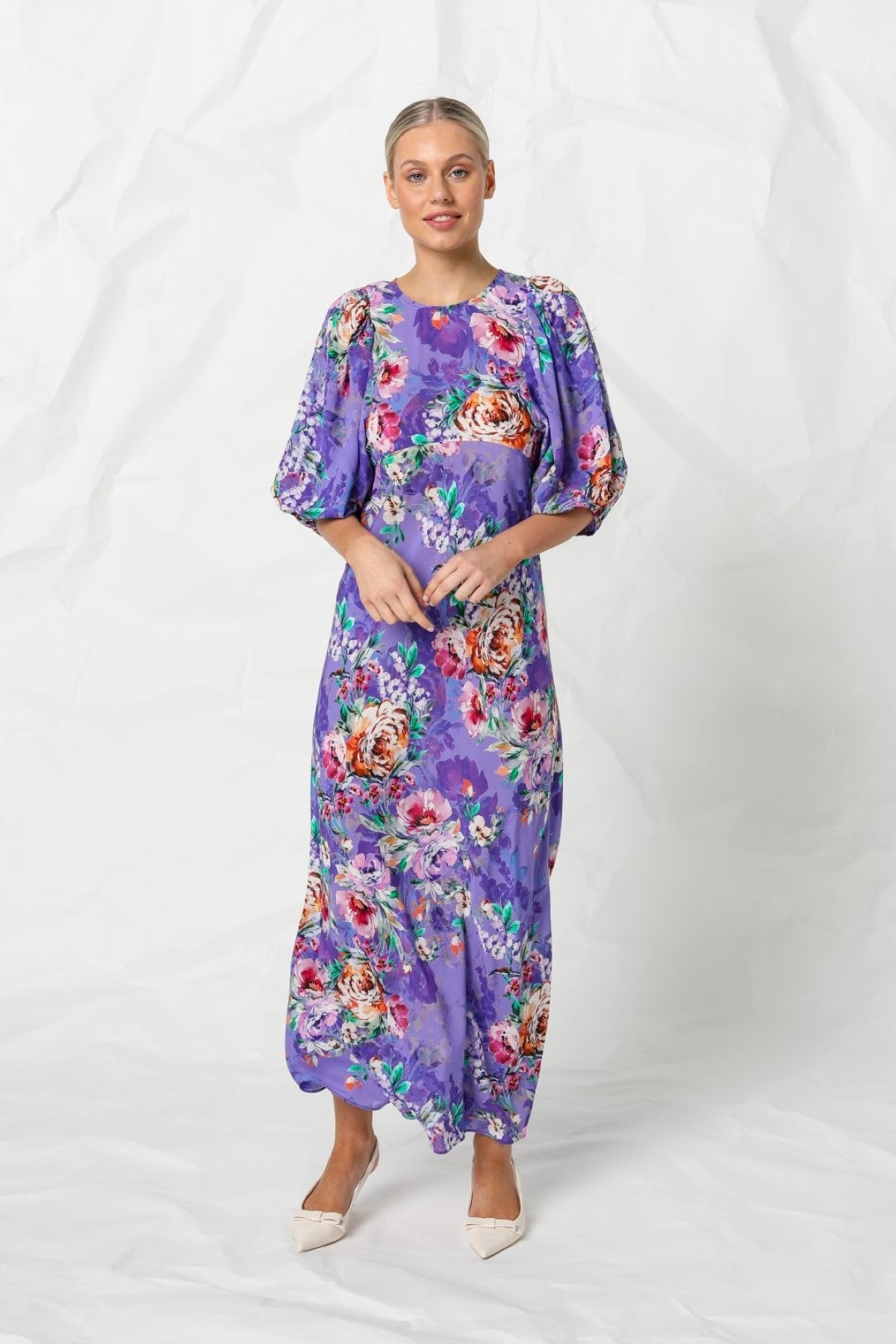 Women's Maxi Dress in Purple | Angela