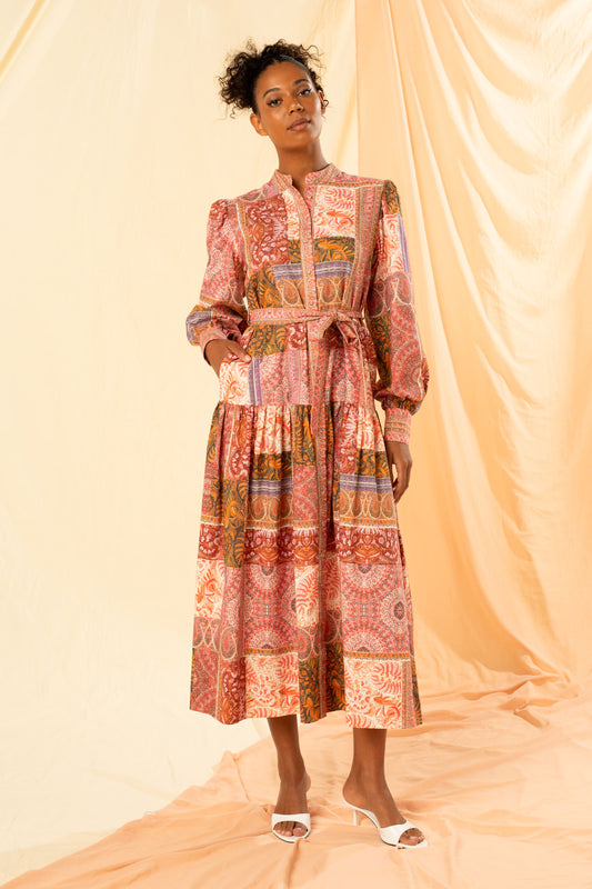 Women's Maxi Shirt Dress in Riviera