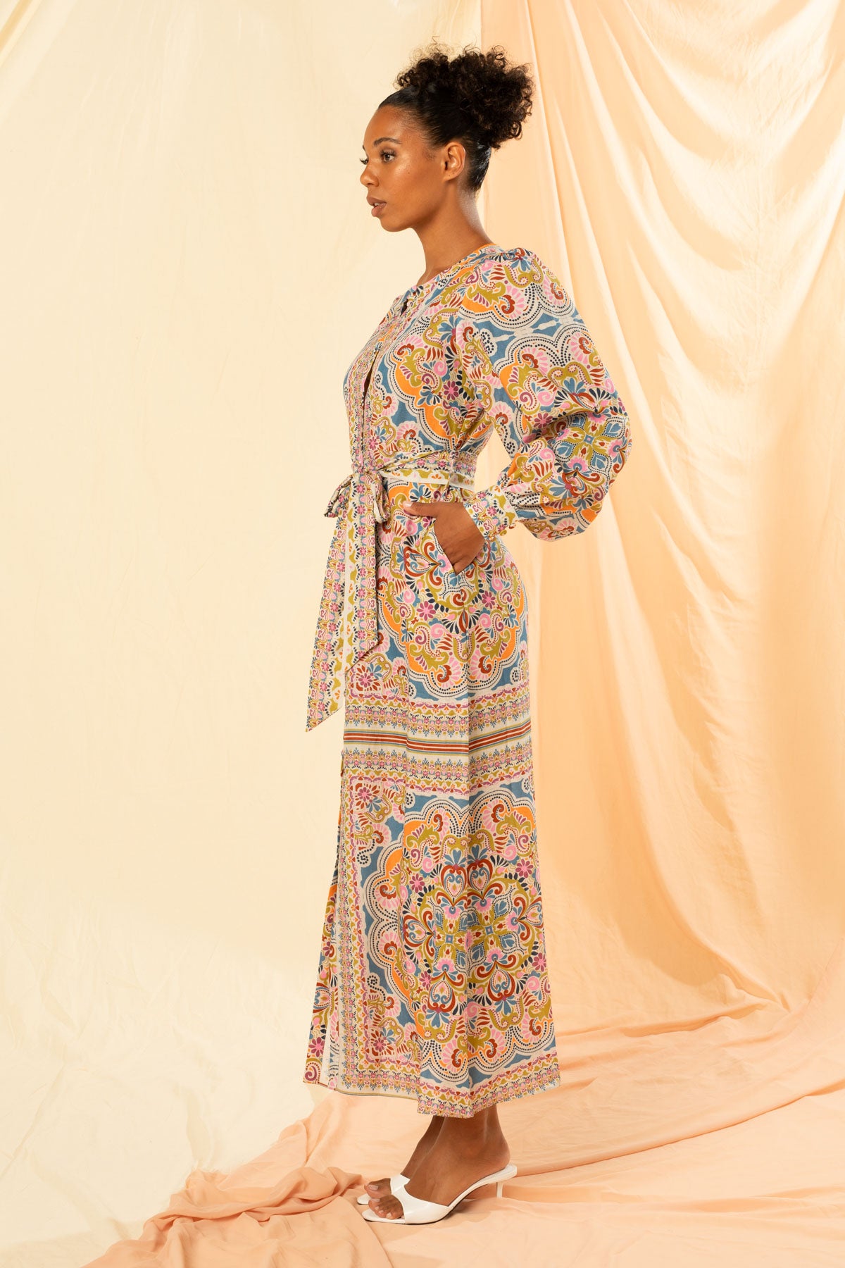 Women's Maxi Shirt Dress in Fortuna