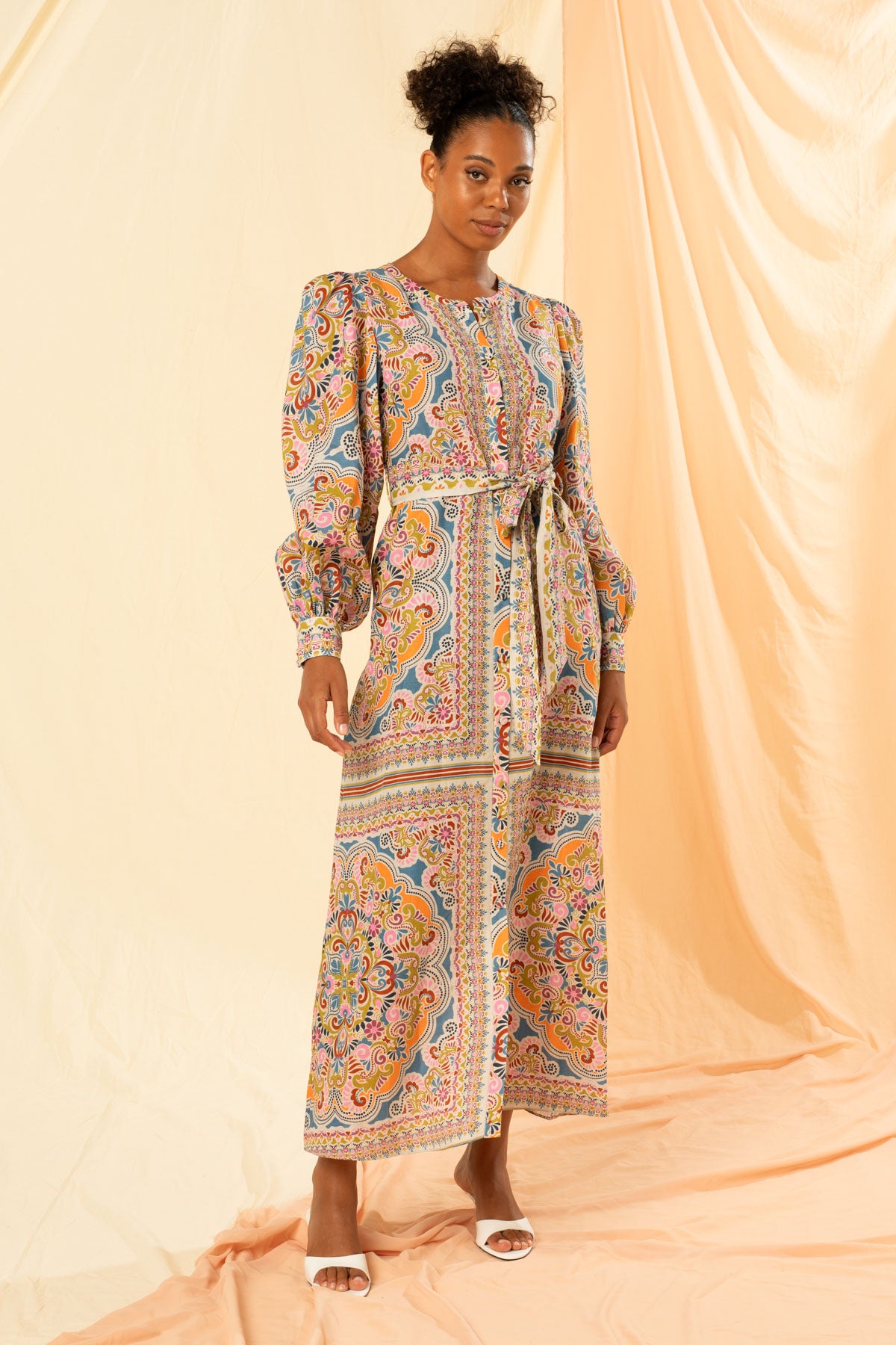 Women's Maxi Shirt Dress in Fortuna