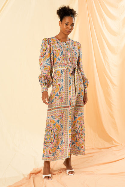 Women's Maxi Shirt Dress in Fortuna