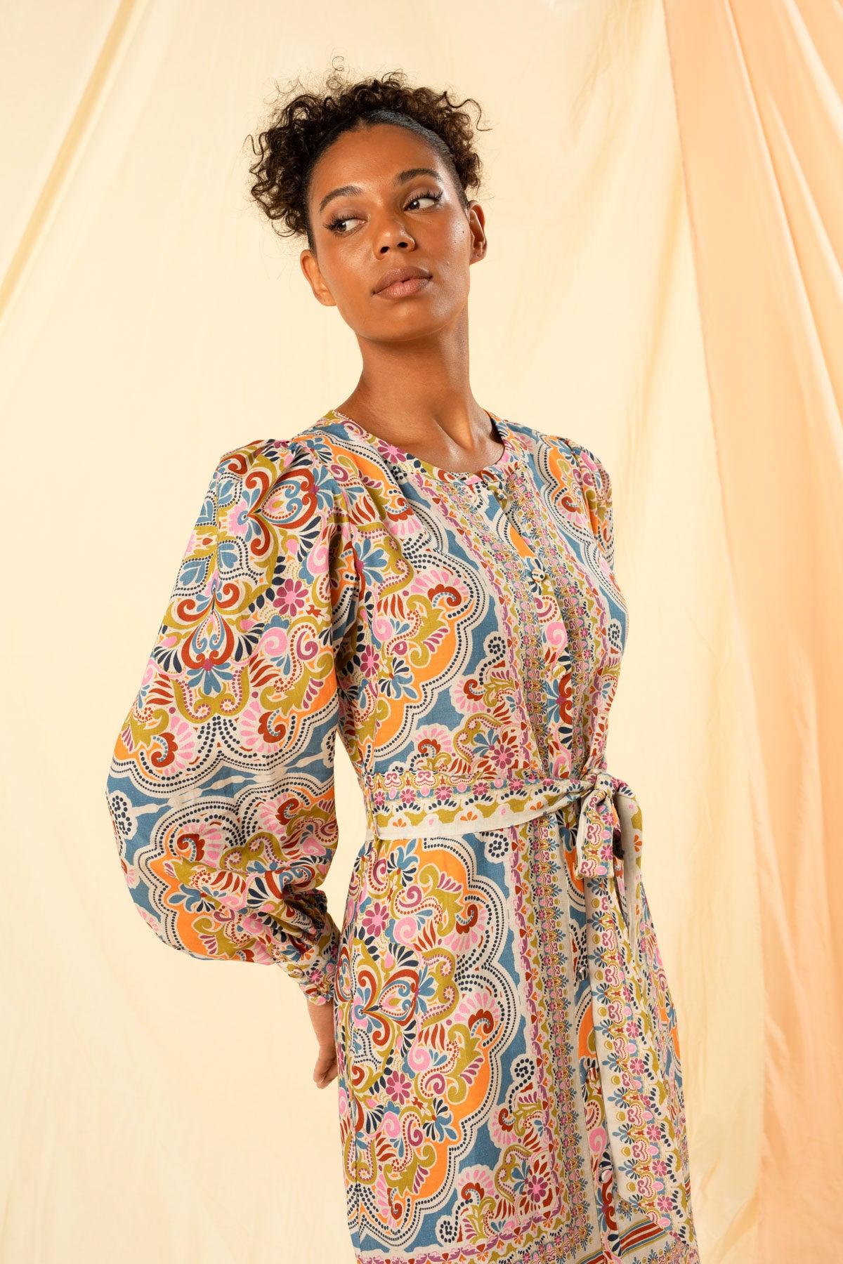 Women's Maxi Shirt Dress in Fortuna