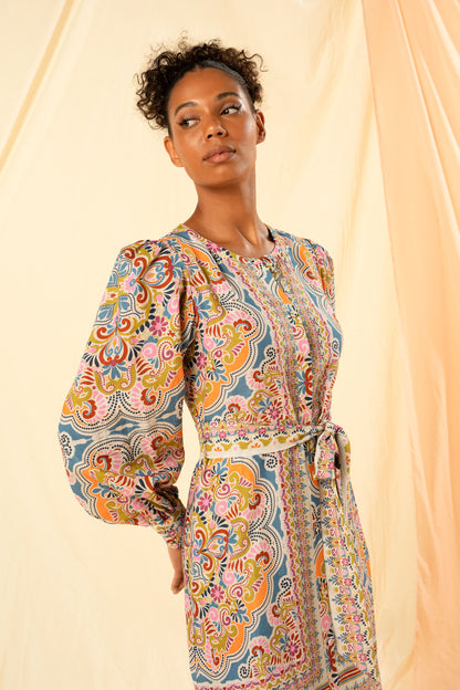 Women's Maxi Shirt Dress in Fortuna