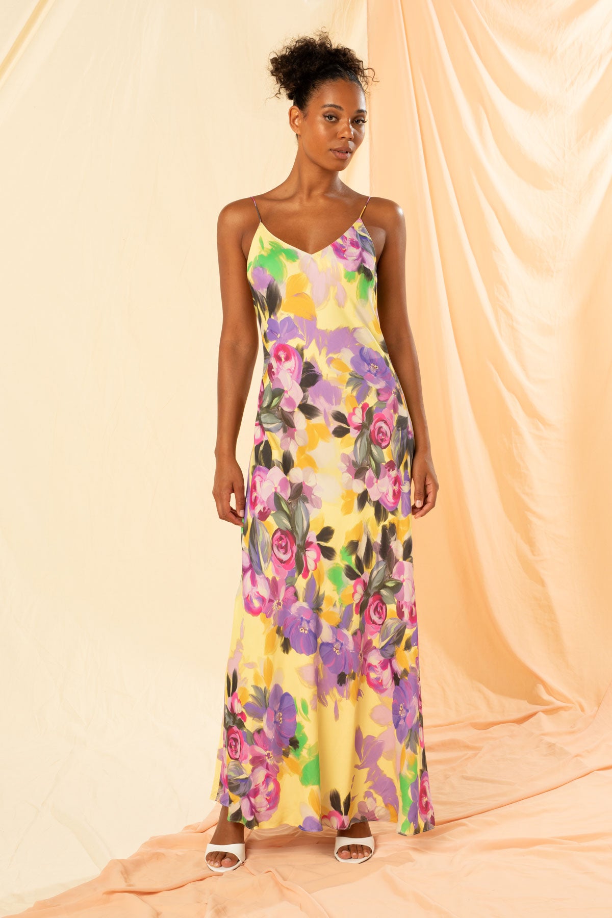 Women's Maxi Slip Dress in Limonata