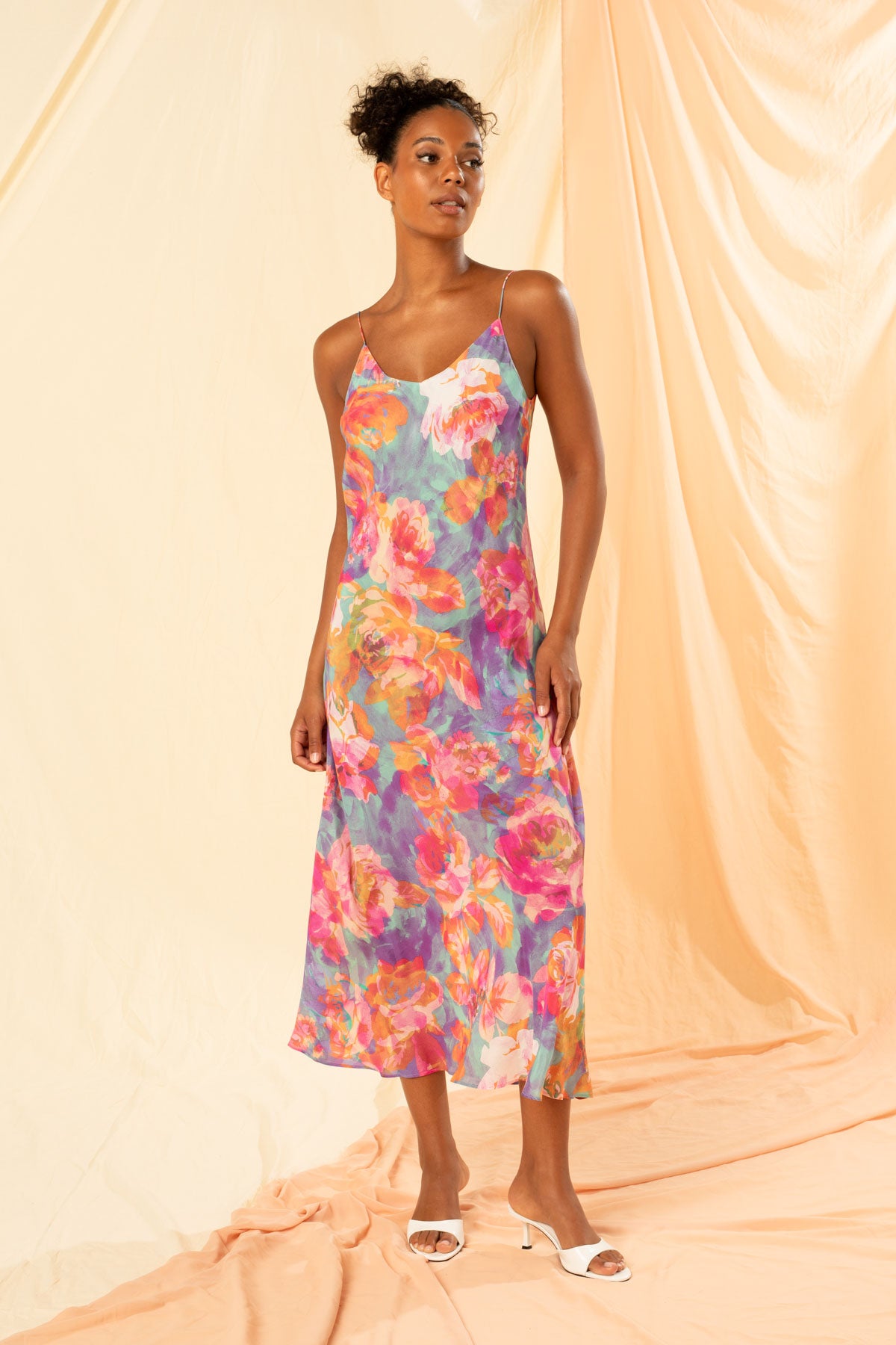 Women's Midi Slip Dress in Amore