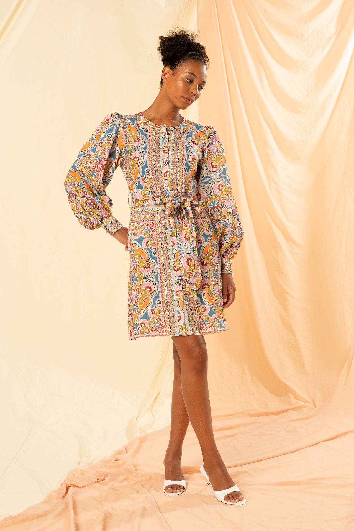 Women's Mini Shirt Dress in Fortuna