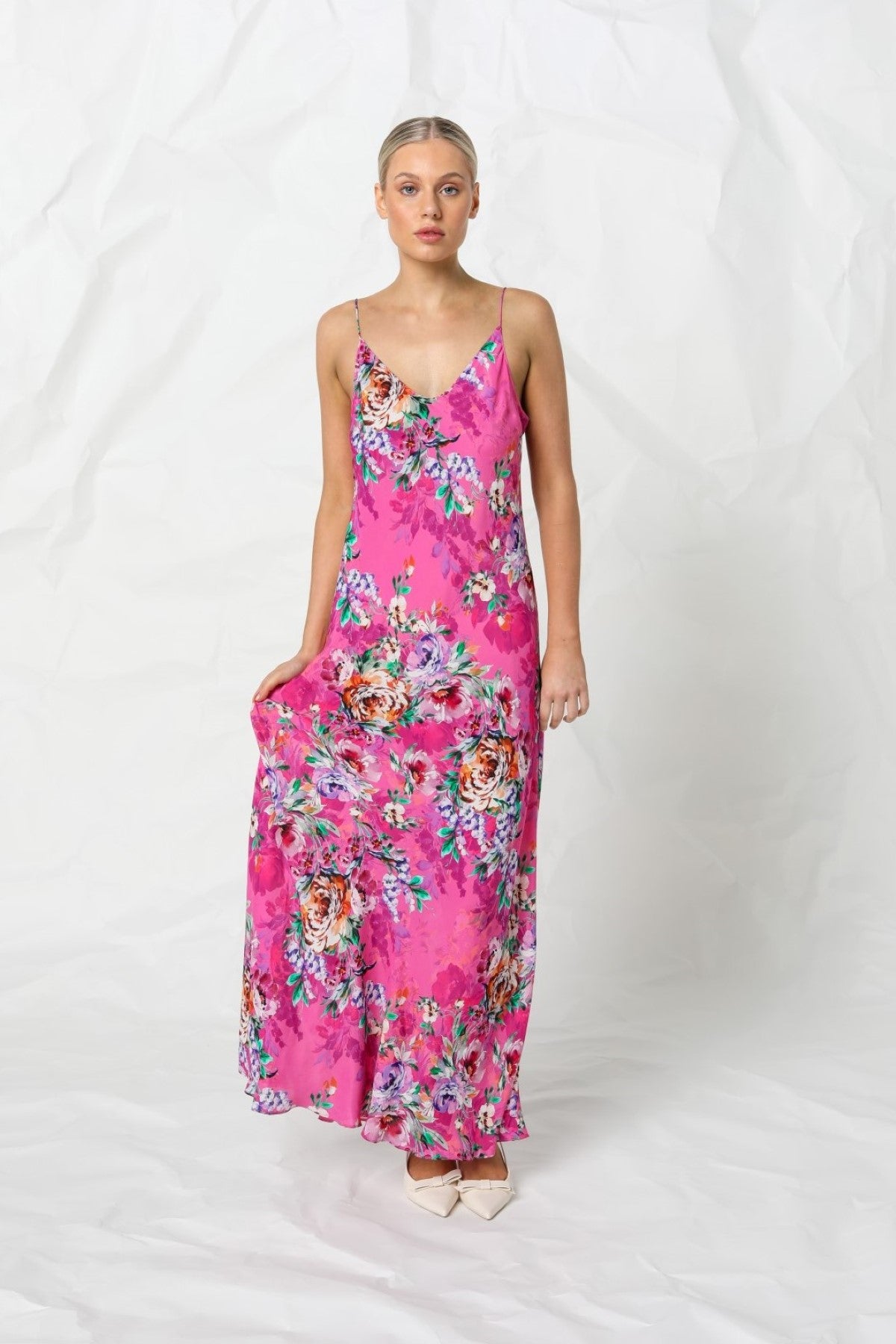 Women's Slip Maxi in Pink | Bron