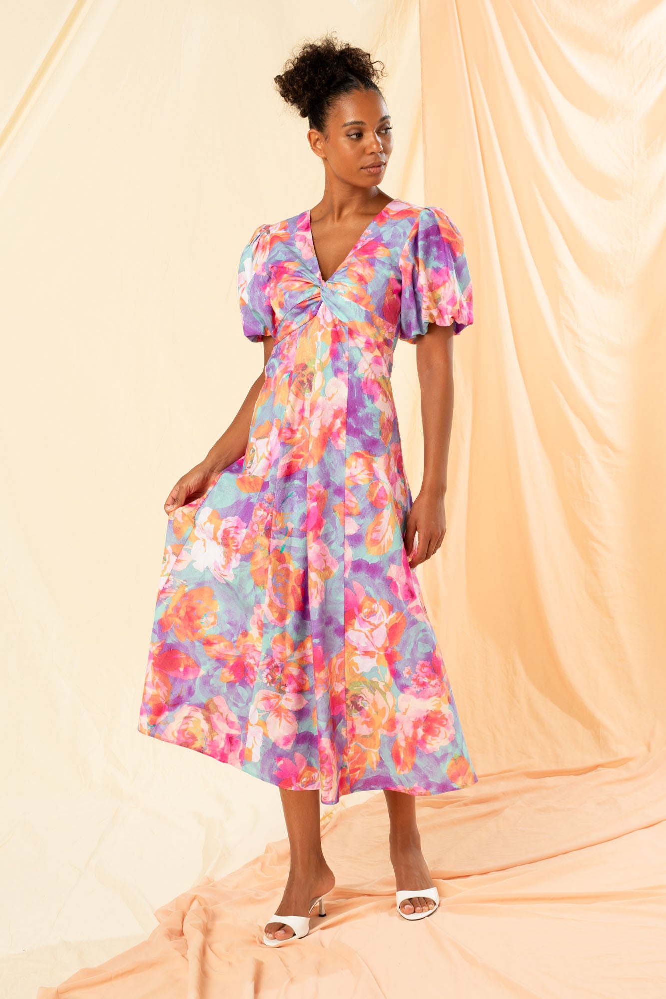 Lipsy floral twist front maxi dress hotsell